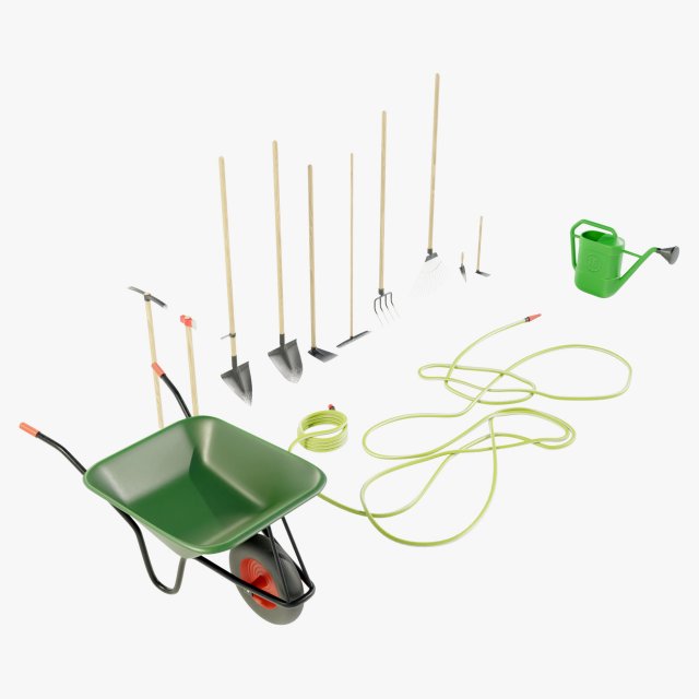 Garden Equipment 3D मॉडल .c4d .max .obj .3ds .fbx .stl .blend 
