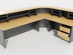 Office Desk - Reception 3D Model