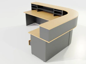 Office Desk - Reception 3D Model