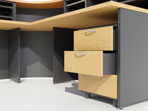 Office Desk - Reception 3D Model