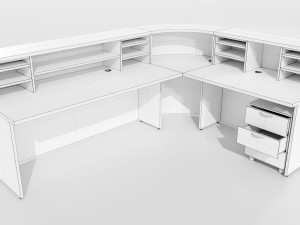 Office Desk - Reception 3D Model
