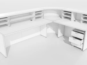Office Desk - Reception 3D Model
