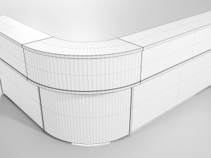 Office Desk - Reception 3D Model