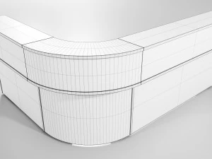 Office Desk - Reception 3D Model