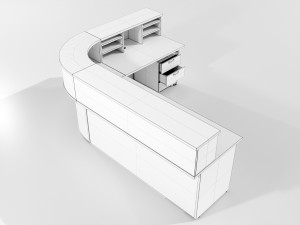 Office Desk - Reception 3D Model