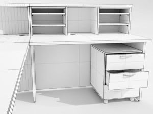 Office Desk - Reception 3D Model