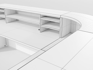 Office Desk - Reception 3D Model