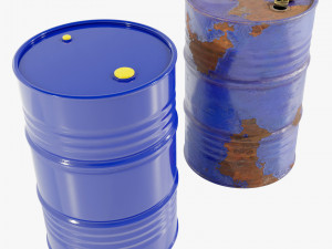 Steel Barrels 3D Model
