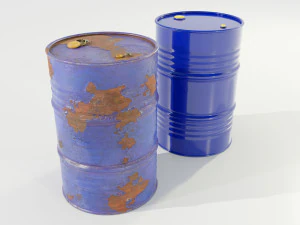 Steel Barrels 3D Model