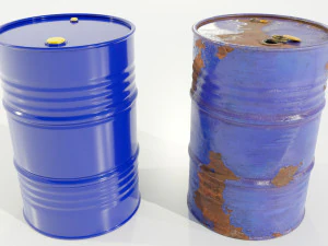 Steel Barrels 3D Model