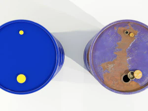Steel Barrels 3D Model