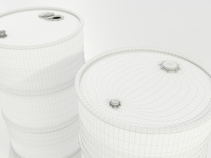 Steel Barrels 3D-Modell