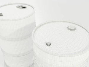 Steel Barrels 3D Model