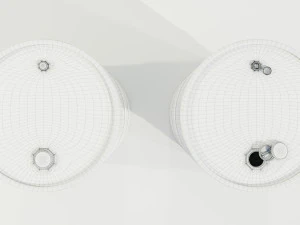 Steel Barrels 3D Model