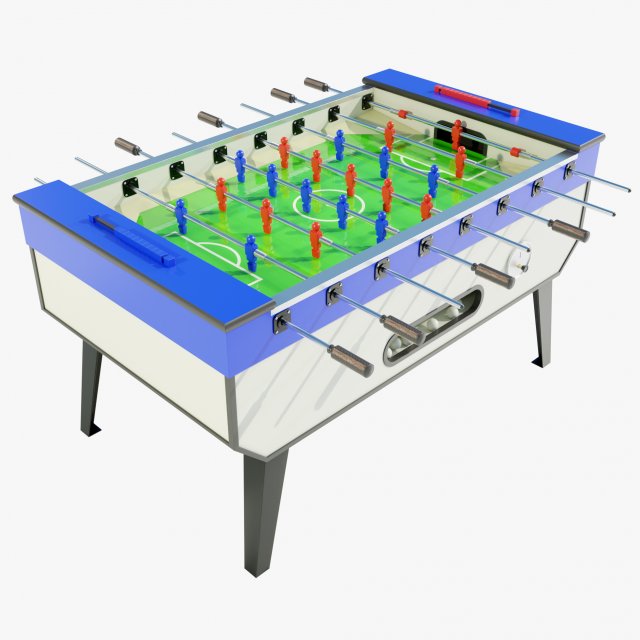 Table football Modello 3D .c4d .max .obj .3ds .fbx .stl .blend 