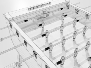 Table football Modello 3D