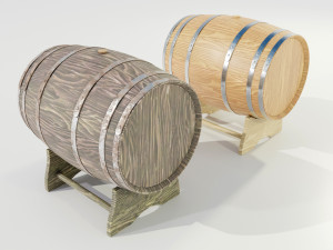Wooden Barrels Modelo 3D