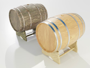 Wooden Barrels Modelo 3D