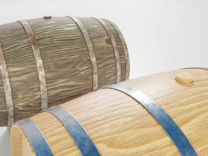 Wooden Barrels 3D Model