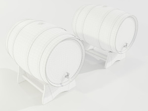 Wooden Barrels Modelo 3D