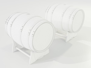 Wooden Barrels Modelo 3D