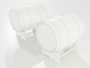 Wooden Barrels Modelo 3D