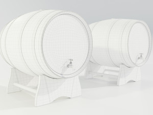 Wooden Barrels Modelo 3D