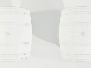 Wooden Barrels 3D Model