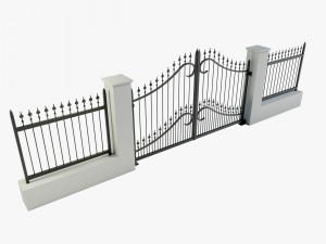Wrought Iron Gate 1 3D Model