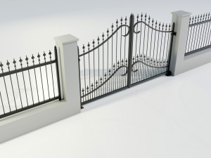 Wrought Iron Gate 1 Model 3D