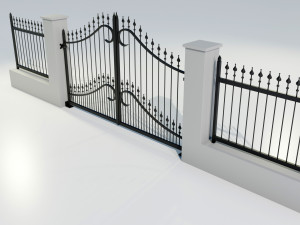 Wrought Iron Gate 1 Model 3D