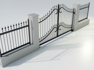 Wrought Iron Gate 1 Model 3D