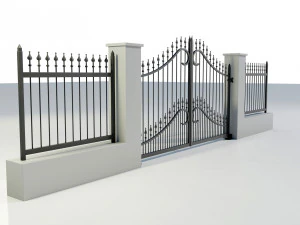 Wrought Iron Gate 1 3D Model