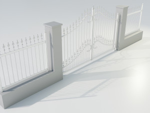 Wrought Iron Gate 1 Model 3D