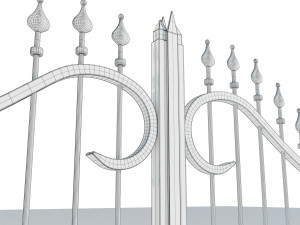 Wrought Iron Gate 1 Model 3D