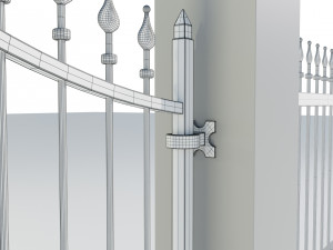 Wrought Iron Gate 1 Model 3D