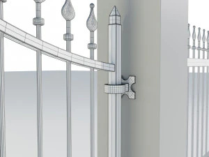 Wrought Iron Gate 1 3D Model
