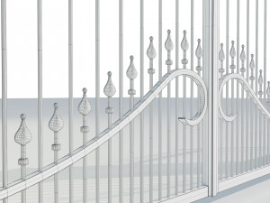 Wrought Iron Gate 1 Model 3D
