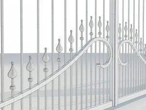 Wrought Iron Gate 1 3D Model