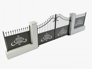 Wrought Iron Gate 2 3D Model