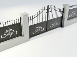 Wrought Iron Gate 2 Modello 3D