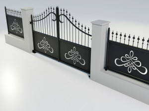 Wrought Iron Gate 2 Modello 3D