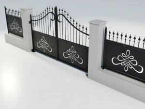 Cancello in ferro battuto 2 Modello 3D