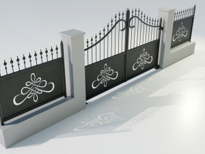 Wrought Iron Gate 2 Modello 3D