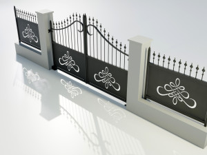 Wrought Iron Gate 2 Modello 3D
