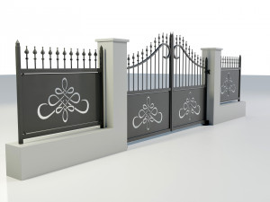 Wrought Iron Gate 2 Modello 3D