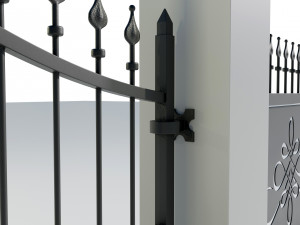 Wrought Iron Gate 2 Modello 3D