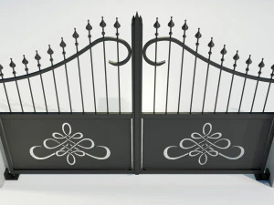 Cancello in ferro battuto 2 Modello 3D