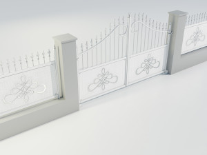 Wrought Iron Gate 2 Modello 3D