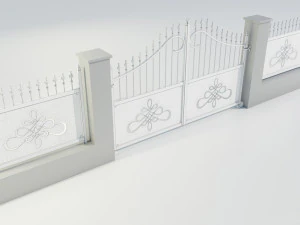 Cancello in ferro battuto 2 Modello 3D